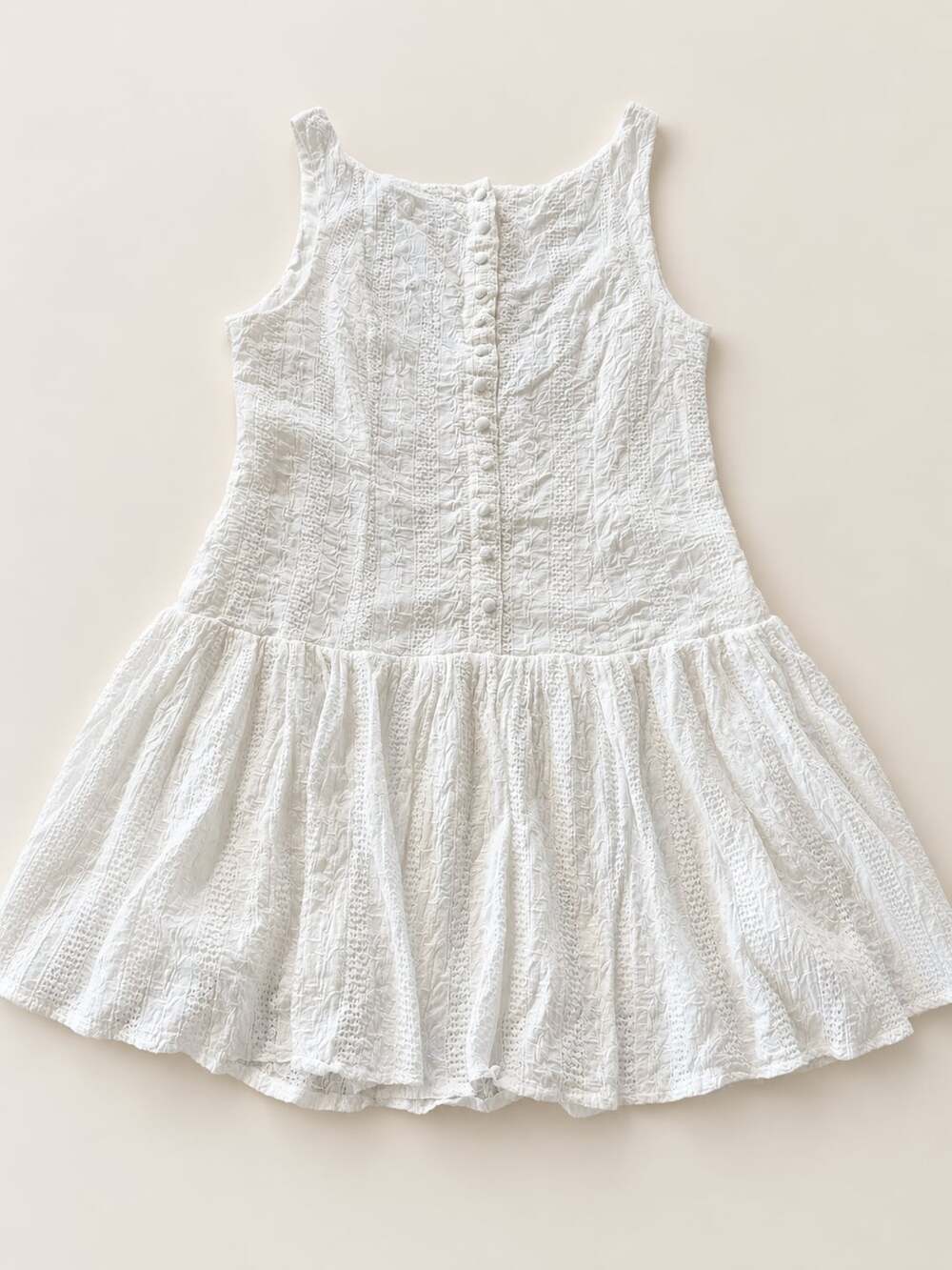 Hello Molly White Embroidered Mini Dress Size L (c1)